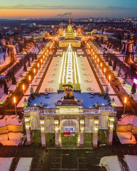 ВДНХ С высоты птичьего полета