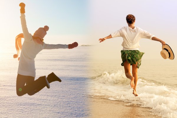 Человек в солнечную погоду