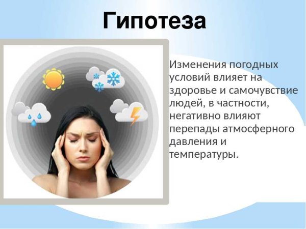 Влияние погодных условий на организм человека