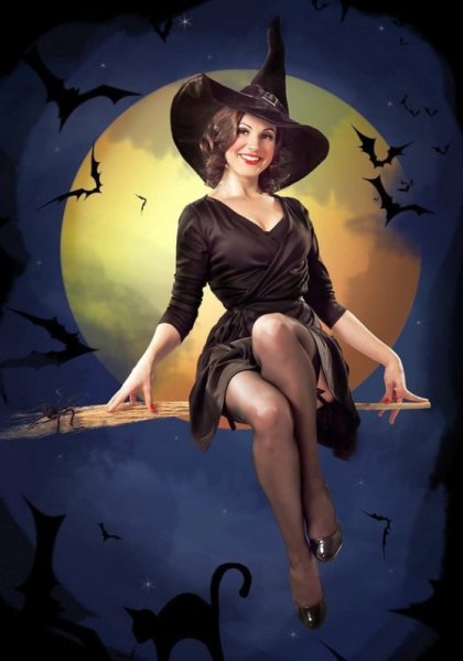 Женщина на метле