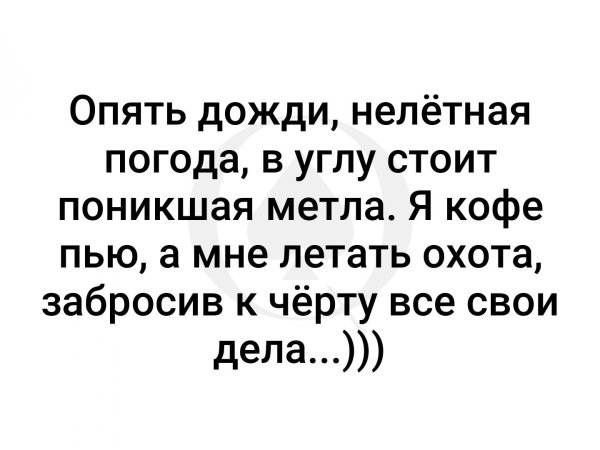 Опять дожди нелетная погода в углу