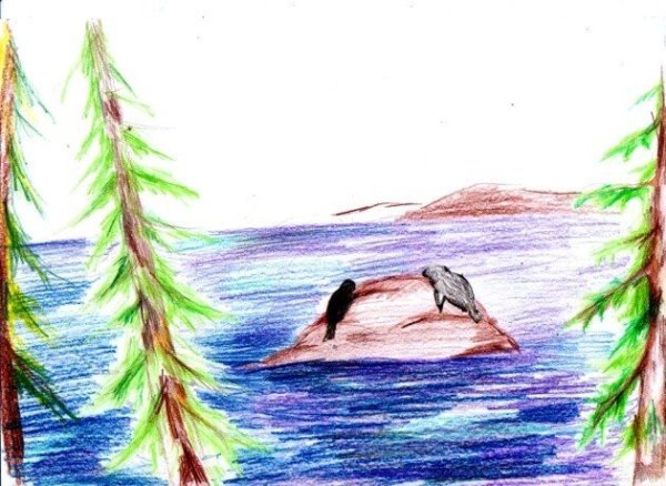 Байкал рисунок