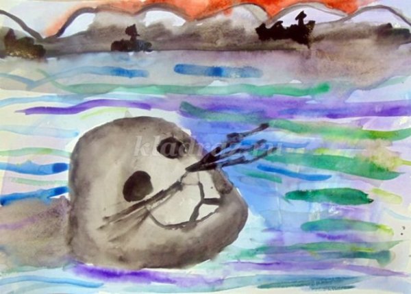 Рисование на тему Байкал