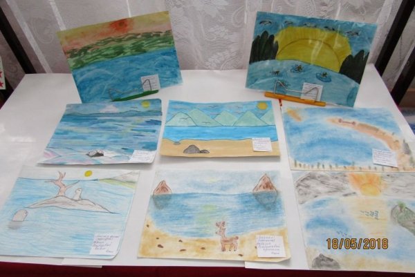 Байкал рисунок детский