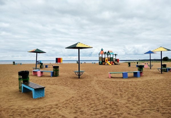 Парк Дубки в Сестрорецке пляж