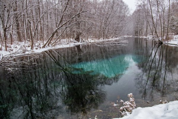 Голубое озеро Казань зима