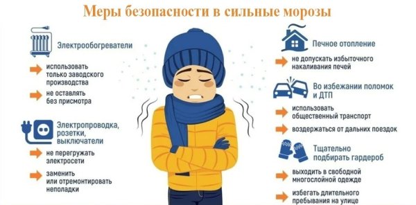 Меры предосторожности при сильных морозах