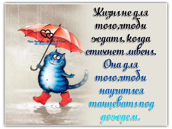 Хорошего настроения в дождливую погоду