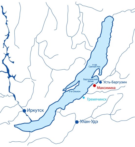 Реки Байкала на карте