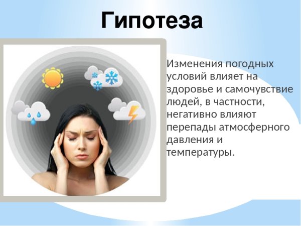Влияние погодных условий на организм человека