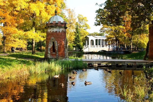 Екатерининский парк Царское село поздняя осень