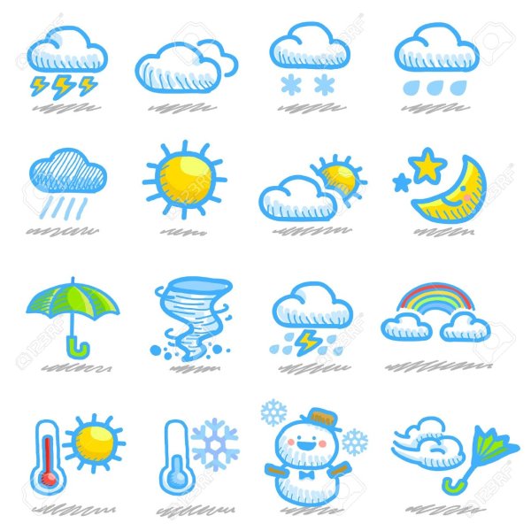 Обозначения погоды для детей