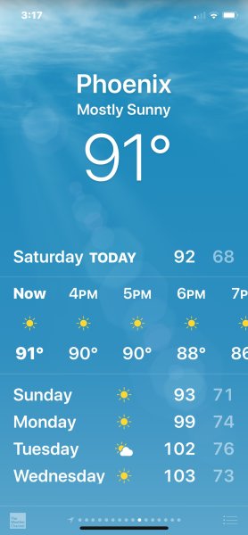 Погодное приложение iphone