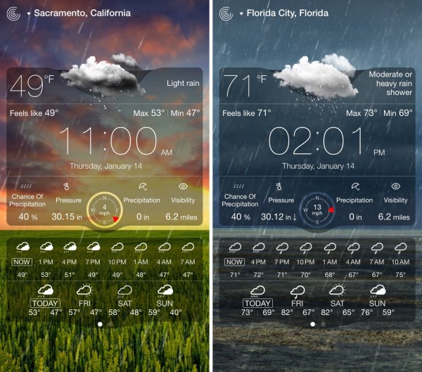 Приложение погода IOS