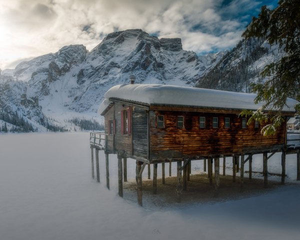Зима озеро Брайес