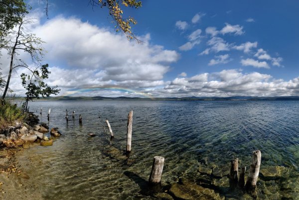 Остров веры на озере Тургояк (Миасс)