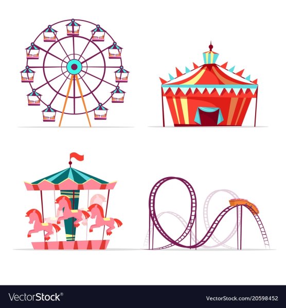 Парк аттракционов рисунок