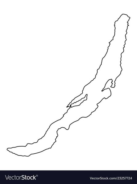 Контур озера Байкал