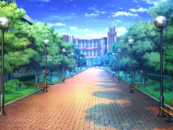 Фон улицы аниме гача лайф