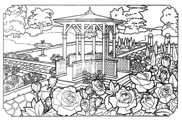 Раскраска пейзаж