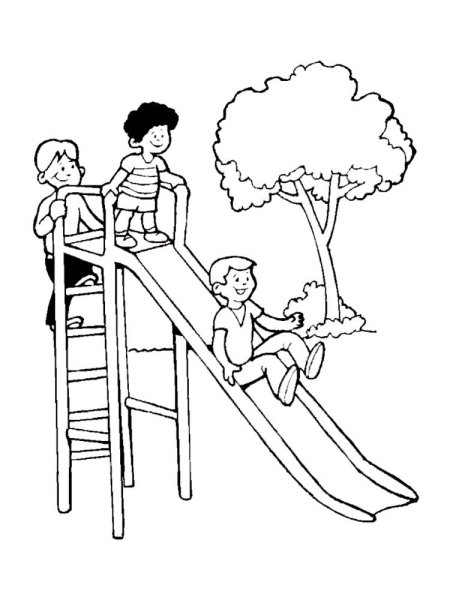 Раскраска горка