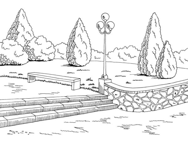 Ландшафт карандашом для начинающих