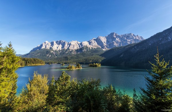 Eibsee озеро в Баварии