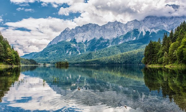 Eibsee озеро в Баварии