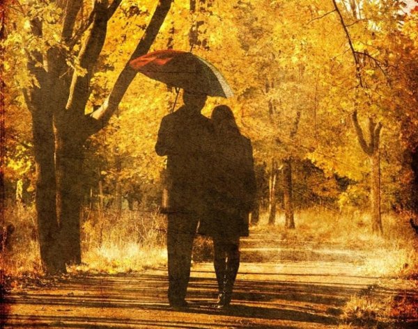 Мужчина и женщина осень