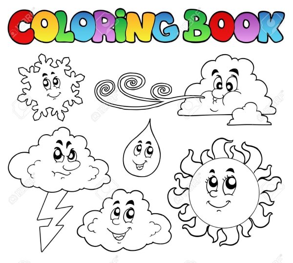 Раскраска погода для детей