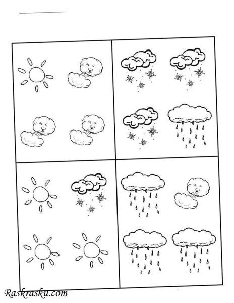 Weather раскраска для детей