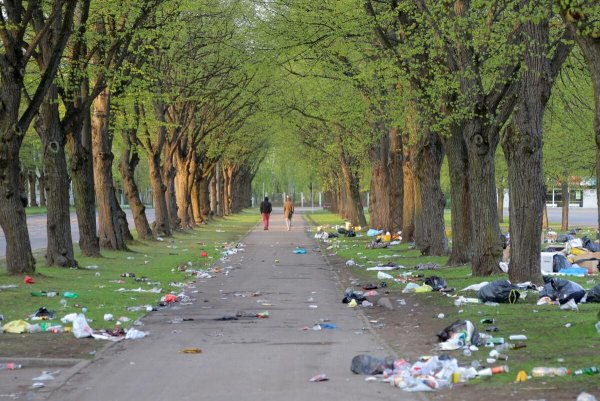 Мусор в парке