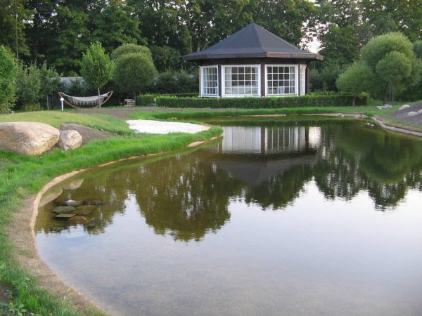 Корнелл территория сада пруд речка