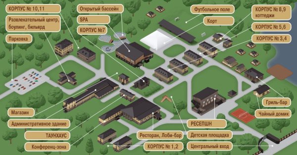Парк отель Солнечный карта территории