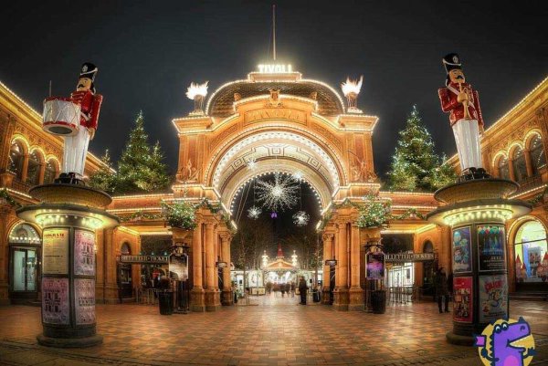 Копенгаген парк Тиволи Рождество