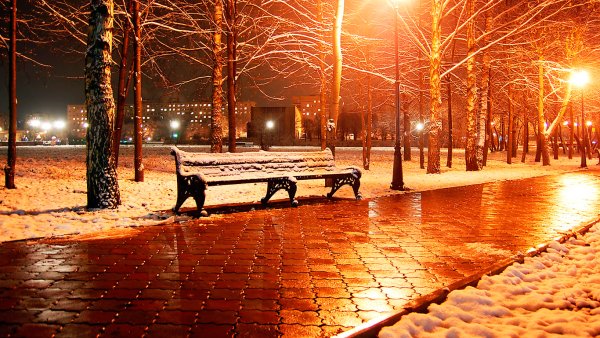 Ранняя зима в городе