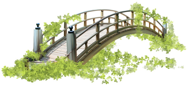 Мостик на белом фоне