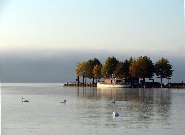 Озеро Балатон Венгрия зима