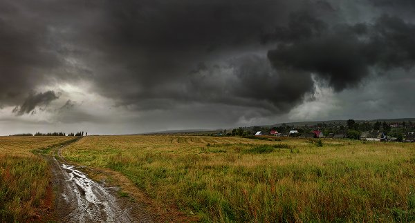 Дождь пасмурно