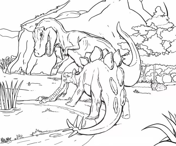 Раскраски динозавры мир Юрского периода