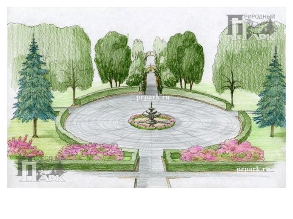 Рисование парков и скверов