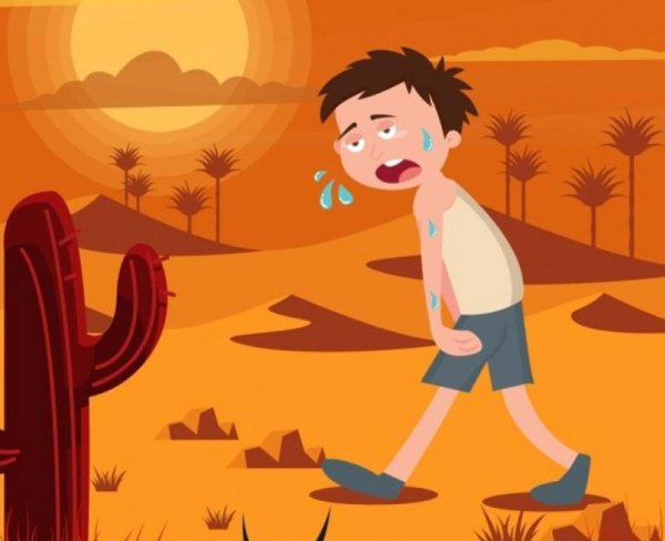 Жара иллюстрация