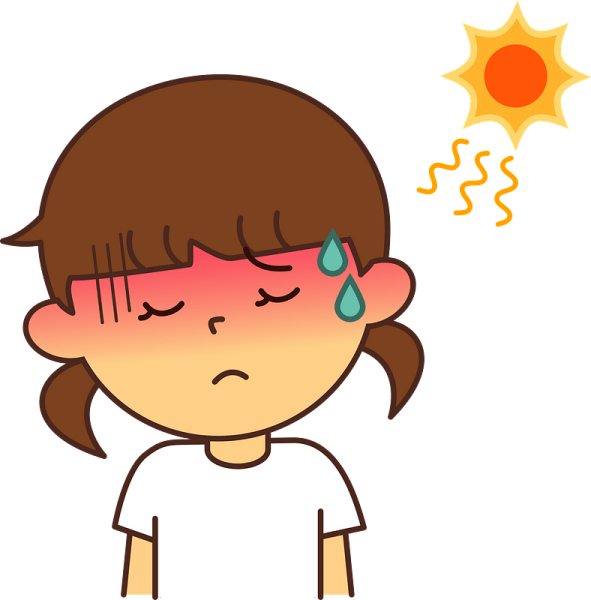 Ребенку жарко нарисованный