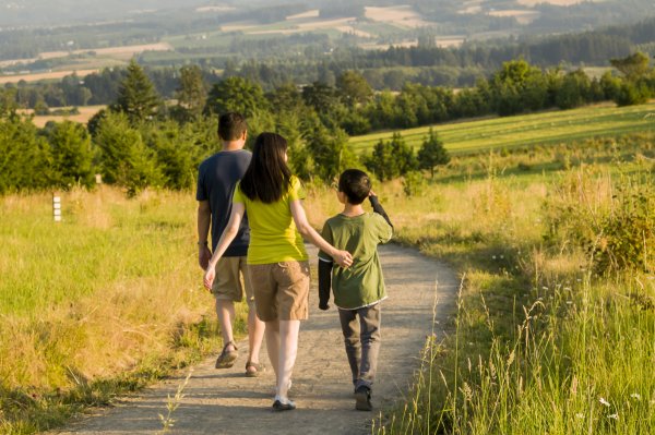 Прогулка семьей на природе
