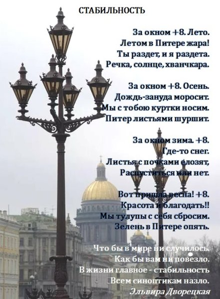 Коротко о погоде в Питере