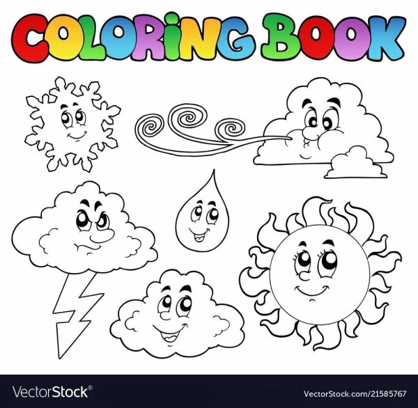 Раскраска погода для детей