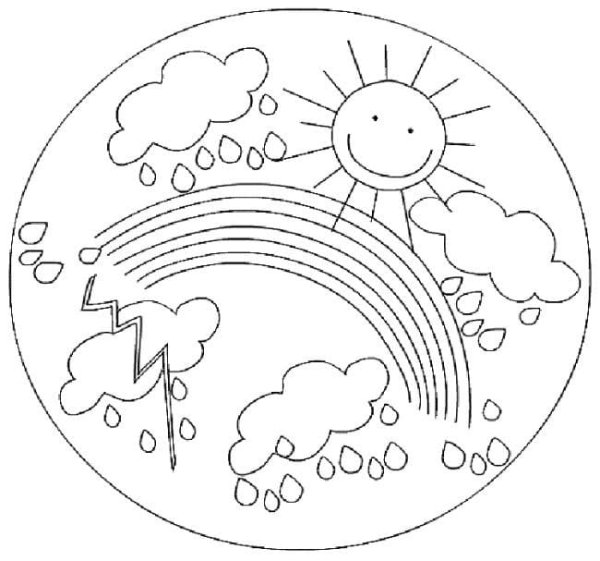 Раскраска погодные явления