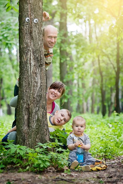 Фотосессия с годовалым ребенком на природе