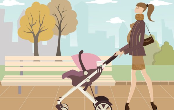 Две девушки с колясками