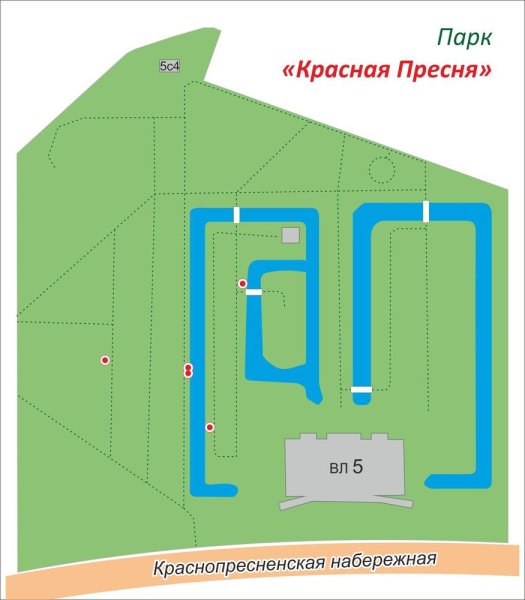 Схема парка красная Пресня